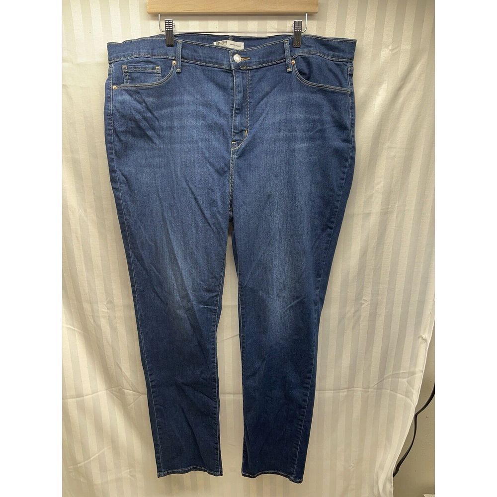 Levi Strauss Signature Gold High Rise Straight Size 36x34‎ Stretch Jeans Pants